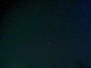 night winter starry sky in the constellation Orion
