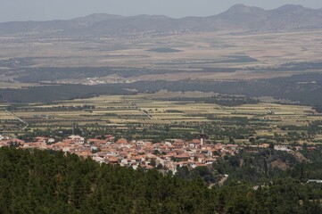 Panoramic view of the city of Jerez del Marquesado, Granada.