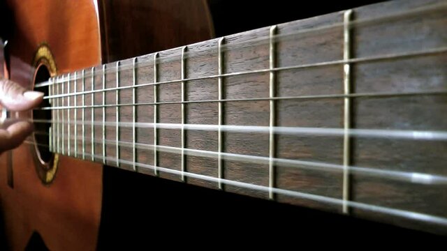 Acoustic guitar playing