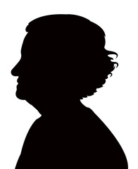 a woman head silhouette vector