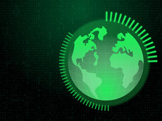 2d illustration globe sign with background 