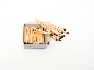 Box of matches, isolated on white background