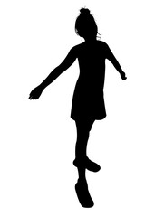 a girl body silhouette vector