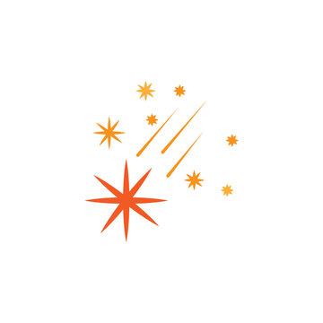 shooting star line colored icon. Signs and symbols can be used for web, logo, mobile app, UI, UX on white background