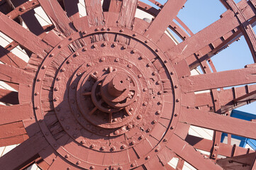 abstract steamboat paddle wheel san francisco