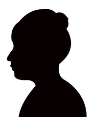  woman head silhouette vector