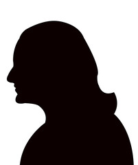 Fototapeta na wymiar a woman head silhouette vector