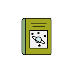 astronomy line colored icon. Signs and symbols can be used for web, logo, mobile app, UI, UX on white background