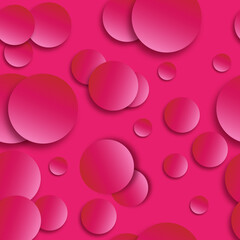 geometric pattern three-dimensional circles on a pink background