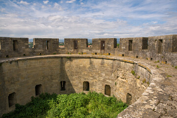 Fototapeta premium Carcassonne Medieval Citadel (Cité Médiévale) Defensive Tower Battlements in France