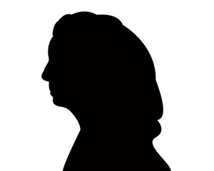 a woman head silhouette vector