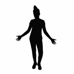 a girl body silhouette vector