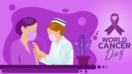 World Cancer Day concept. Vector Illustration