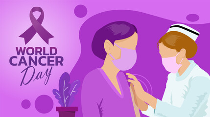 World Cancer Day concept. Vector Illustration