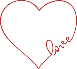 Heart. Abstract love symbol.