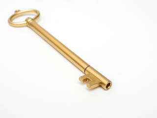 golden key isolated on white background