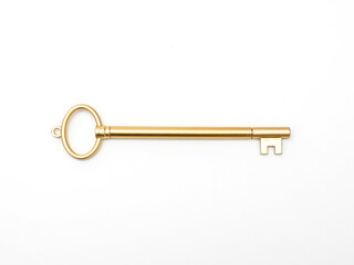 golden key isolated on white background