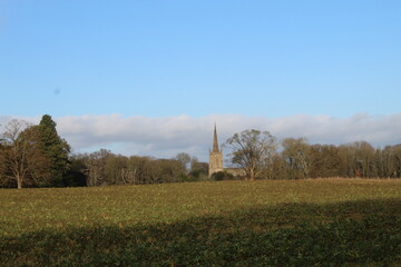 Fototapeta premium Church Over Field