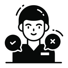 decision icon, Survey and Feedback, modern vector illustration