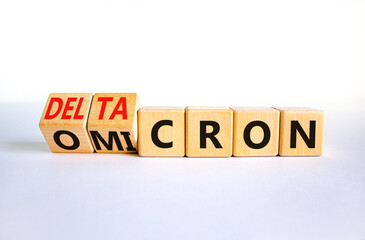 Covid-19 omicron or deltacron symbol. Turned cubes and changed the concept word omicron to...
