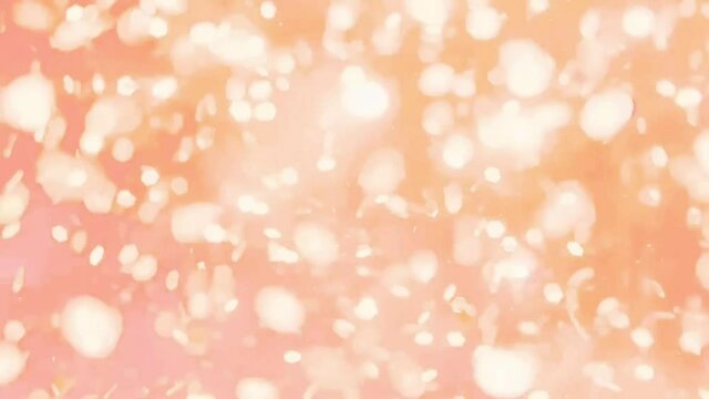 Christmas pink gold coral peach bokeh background lights sparkle Christmas background with abstract light and glitter holiday. lights,footage.