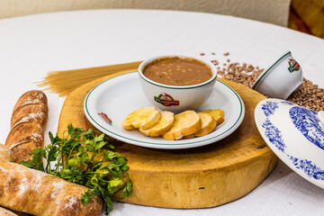 Delicious Sweet Bakery Patisserie Food Menu Gourmet Meal Dessert Chocolate Strawberry Lemon Flour Cake Pie Piece Chicken Fry Cheese Pizza Bread Still Blank Background