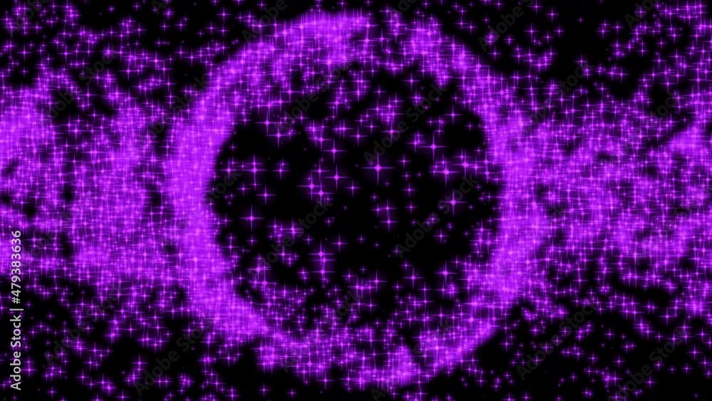 Poster a futuristic lilac planet that emits a strong electromagnetic field in outer space in the form of pa