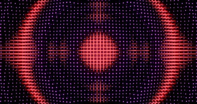 Vj loop Circular wave effects. Neon light red and purple.