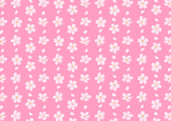 桜の花の模様　背景イラスト素材