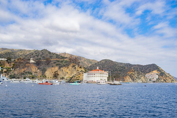 Sunny view of the beautiful Avalon city of Catalina Island
