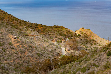 Mountain landscape of Catalina Island