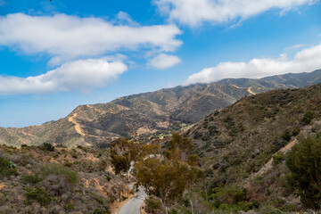 Naklejka na ściany i meble Mountain landscape of Catalina Island