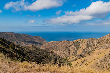 Fototapeta na wymiar Mountain landscape of Catalina Island