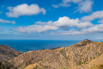 Fototapeta na wymiar Mountain landscape of Catalina Island