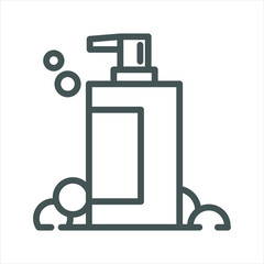 Shampoo Bottle Bathroom Simple Line Icon