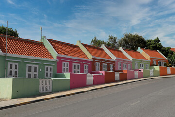 colorful houses and building - Curacao, Caribbean