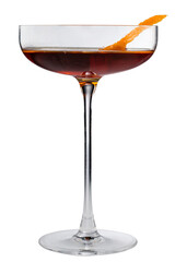 Classic Manhattan cocktail. Alcoholic beverages. Bar Restaurant
