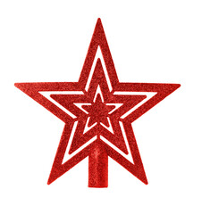 Christmas star isolated on white background. Christmas decoration.