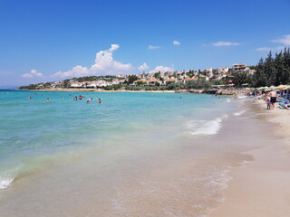 a sunny beach day in Cesme, Izmır 