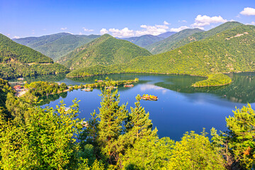 Fototapeta na wymiar Vacha Dam, Western Rhodopes, Bulgaria