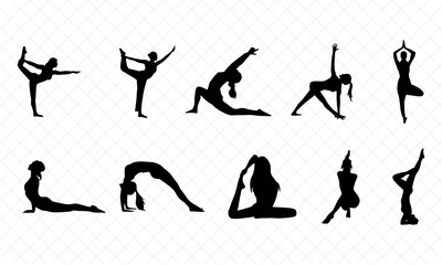 Yoga silhouette set girl