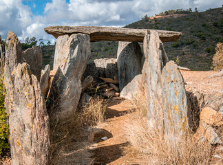 El Pozuelo megalithic complex in Zalamea la Real, Huelva, Andalusia, Spain