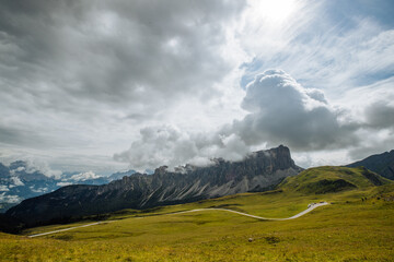 Vista della alpi in Trentino Alto Adige Italia