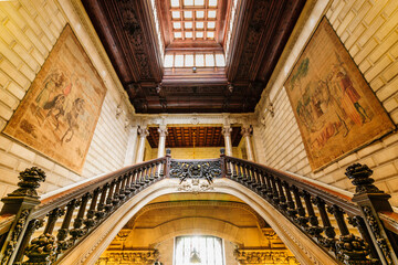 escalera de honor,planta noble del ayuntamiento de Palma, plaza de Cort, Palma, mallorca, islas...