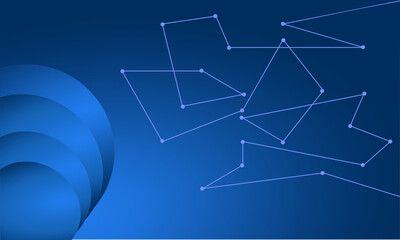 Abstract blue background, banner, template. Vector illustration.