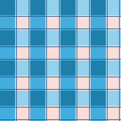 Seamless geometric ornament. Geometric light blue and blue lines on a white background. Vector illustration