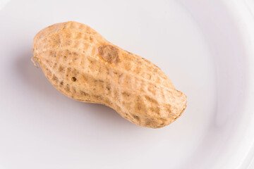 isolated peanut with shell on white background