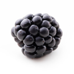 Blackberry isolated on white background close up.
