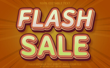 3D Flash Sale Text effect, Editable Text Style, premium vector