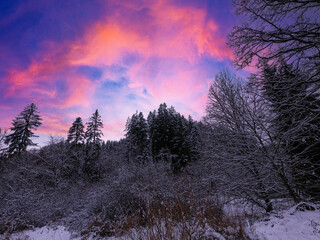 Winter with lots of snow in Bavaria 